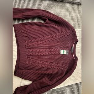Tommy Hilfiger purple Cable Knit Sweater